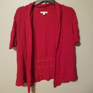 Red Westport short cardigan